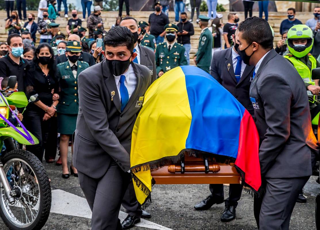 El patrullero era un joven de tan solo 24 años, oriundo del municipio de Pueblo Rico, Antioquia. Foto Juan Antonio Sánchez Ocampo
