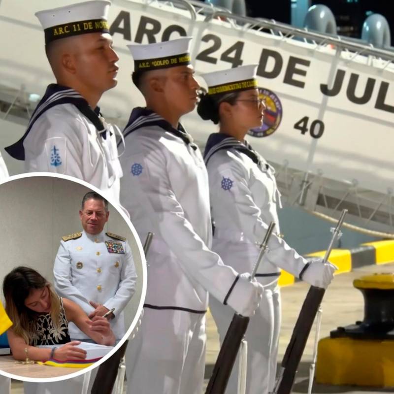  La designación de Antonella Petro como madrina del buque generó reacciones críticas desde sectores políticos de oposición. FOTO GOBIERNO NACIONAL