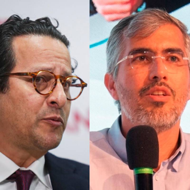 Ricardo Valencia, exdirector del Dane; Juan Manuel Alvarado, director del Dane. FOTO COLPRENSA Y REDES SOCIALES