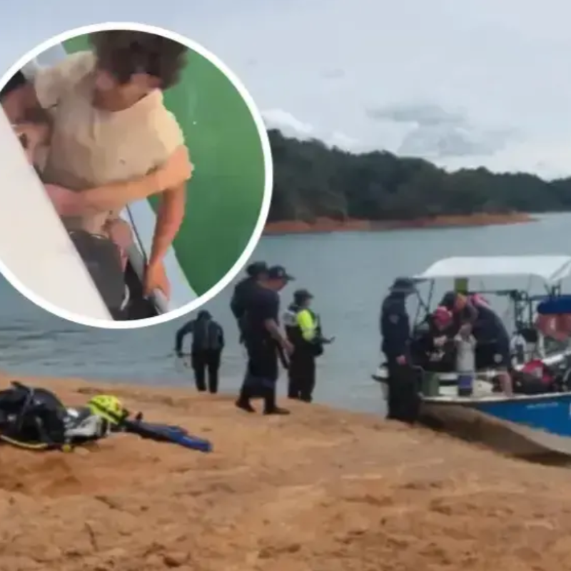 Alexander Avendaño desapareció en las aguas del embalse El Peñol-Guatapé. Días después, encontraron su cuerpo y un video difundido en redes se convirtió en prueba clave en la investigación del hecho. Fotos: captura de video y Dagran.