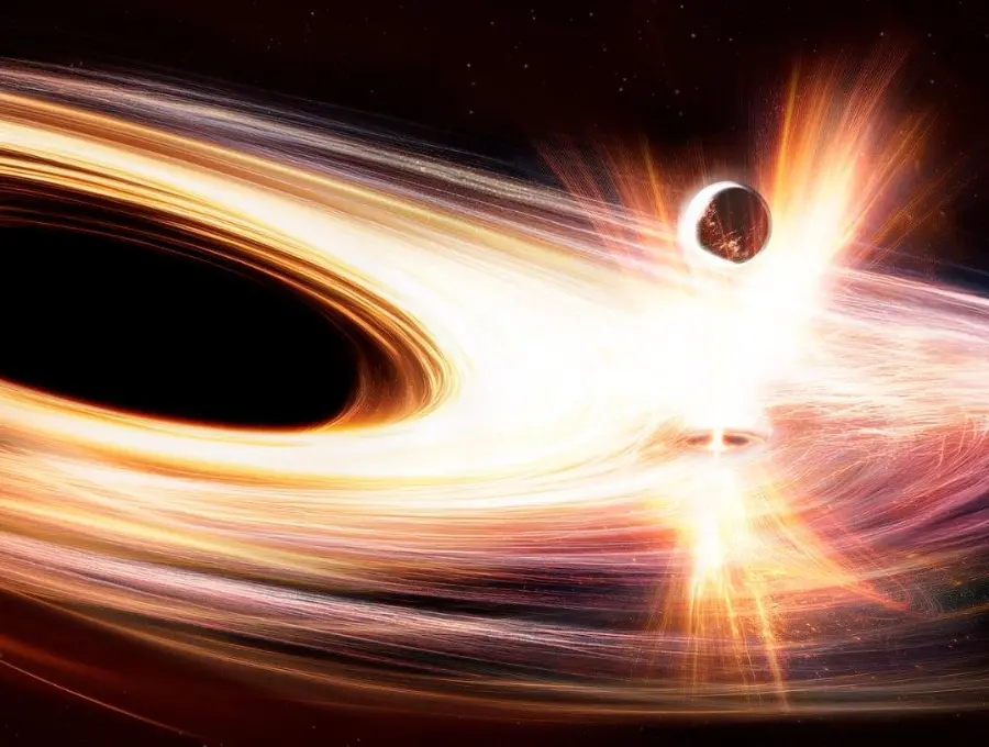 Representación de un agujero negro supermasivo, similar a los detectados por observatorios internacionales que estudian eventos extremos en el universo. FOTO cortesía ESA
