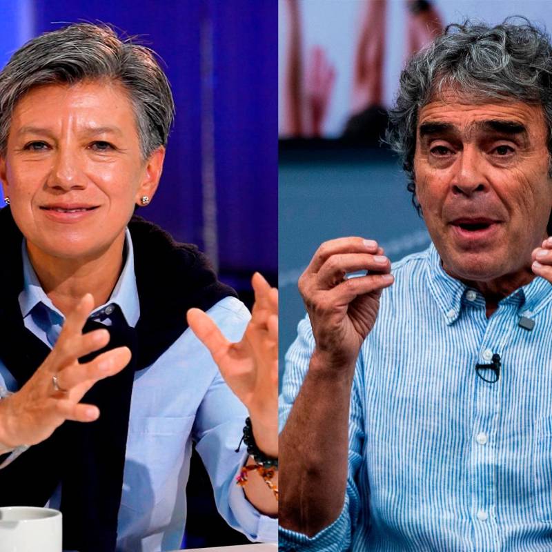 Claudia López y Sergio Fajardo, candidatos presidenciales. FOTO: Julio Herrera