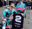 El piloto colombiano David Alonso logró su primer podio en el Mundial de Moto2, lo hizo en el Gran Premio de Chequia. Es quinto en la clasificación de pilotos. FOTO TOMADA X@AsparTeam