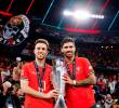 Diogo Jota y su gran amigo, Rúben Neves, celebran la obtención del título de la Nations League que consiguieron el 8 de junio del 2025 con Portugal. FOTO: TOMADA DEL INSTAGRAM DE @Ruben Neves