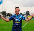 La alegría de Atsushi Yamanaka tras convertirse en el primer japonés en jugar un partido oficial del fútbol colombiano. Para él, es un sueño cumplido y espera disfrutarlo al máximo. <span class=mln_uppercase_mln>FOTO</span><b><span class=mln_uppercase_mln> cortesía Distrito élite</span></b>