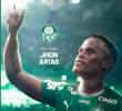 La imagen con la que Palmeiras presentó a Jhon Arias como su nuevo jugador. FOTO @Palmeiras