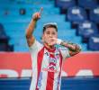 El futbolista paraguayo Guillermo Paiva anotó el gol con el que Junior de Barranquilla gana la serie contra Once Caldas. <span class=mln_uppercase_mln>FOTO</span> <b><span class=mln_uppercase_mln>colprensa</span></b>