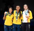 María Fernanda Timms y Gabriela Rueda compartieron podio nuevamente en la última jornada. Foto: tomada de las redes de @OlimpicoCol