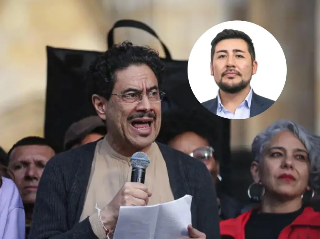 Ivan Cepeda y el viceministro Giovanny Andrés López Cabezas. Fotos: MinTics y Colprensa