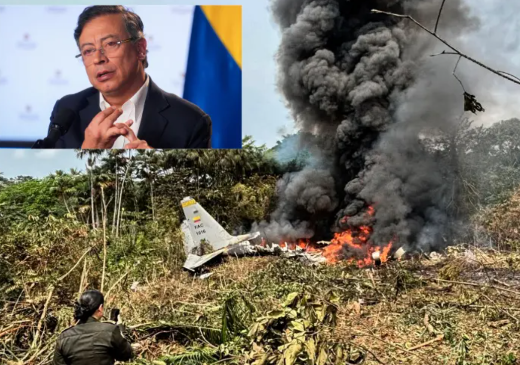 El presidente Gustavo Petro hizo referencia al accidente del avión Hércules en Puerto Leguízamo, Putumayo. Foto: redes