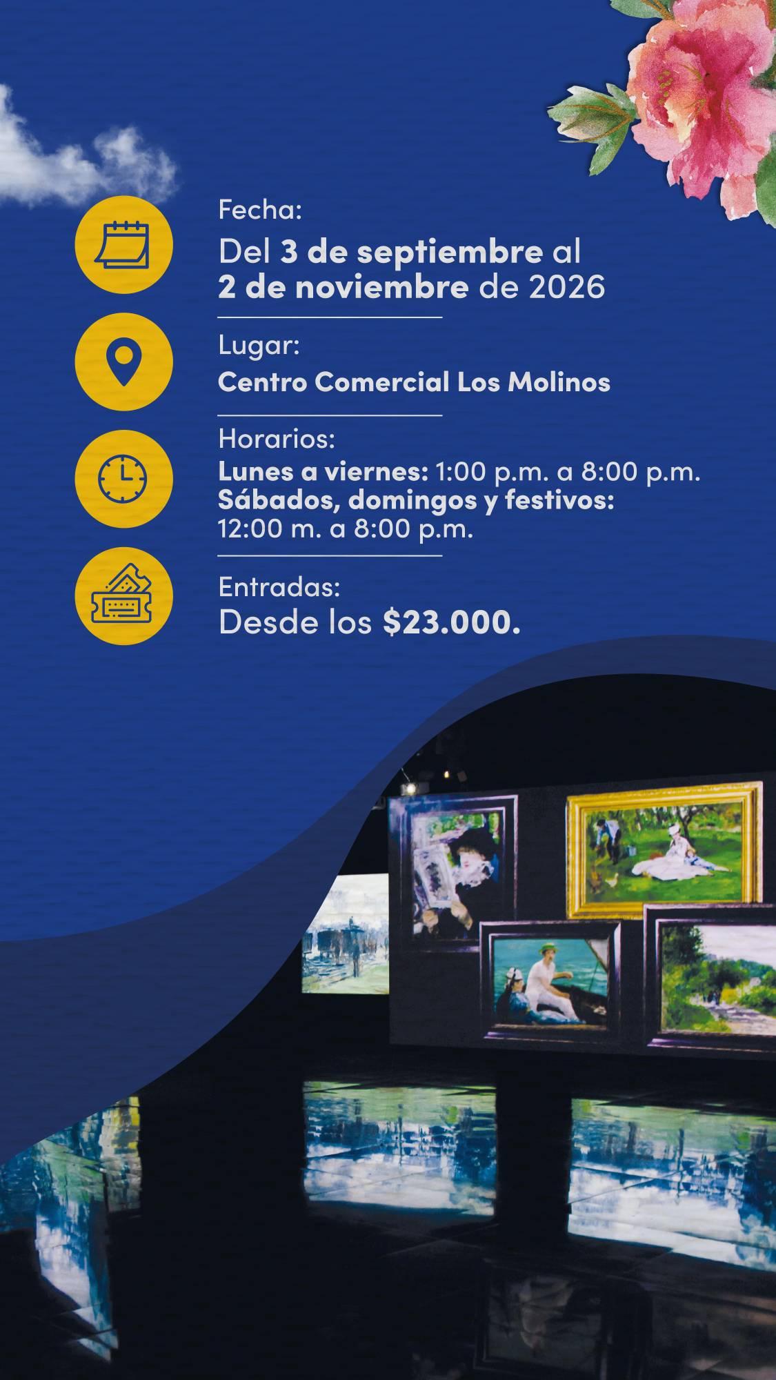 Monet, Rembrandt y Degas llegan a Los Molinos con Lienzos Vivos