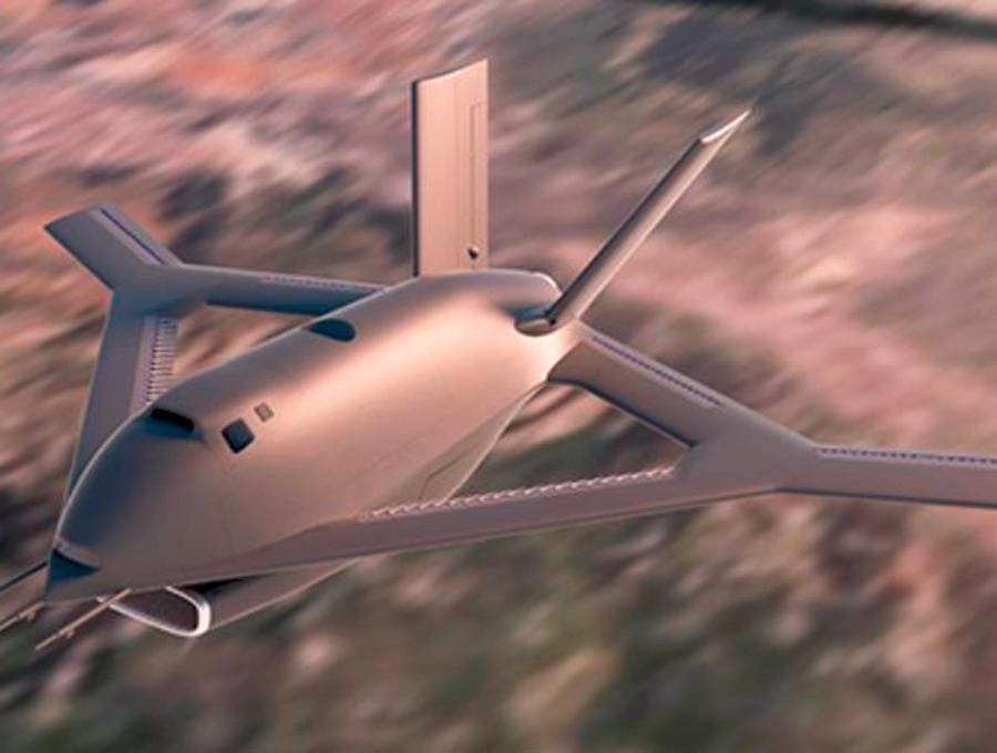 Ilustración artística del X65. Imagen: Cortesía DARPA.