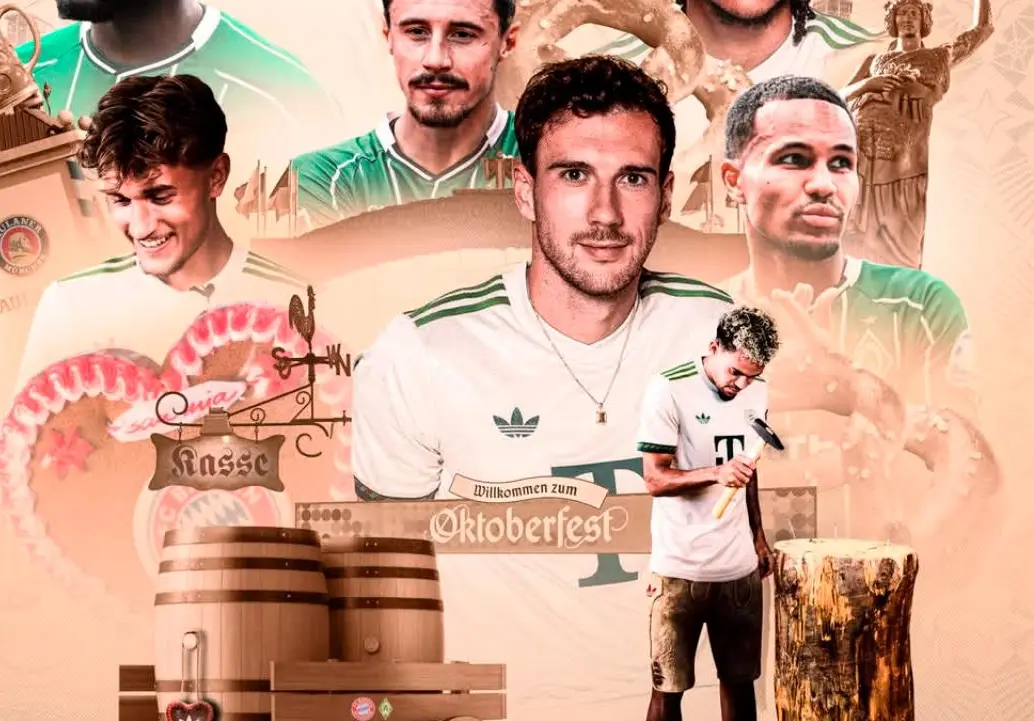 Diseño oficial de la campaña del Bayern Múnich durante el Oktoberfest. FOTO: Tomada de redes sociales @fcbayern