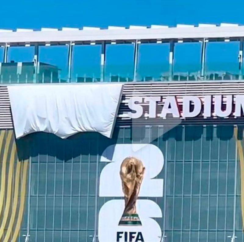 Así quedó el letrero principal del Levi’s Stadium. FOTO: Tomada de X