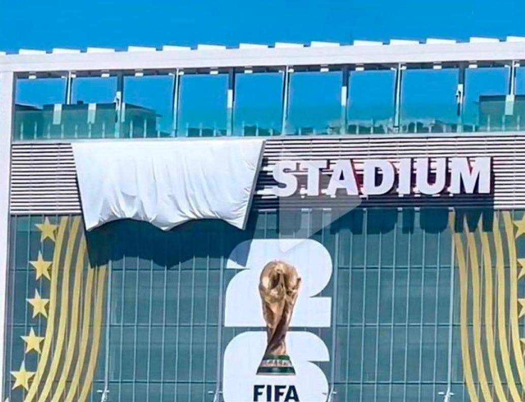 Así quedó el letrero principal del Levi’s Stadium. FOTO: Tomada de X