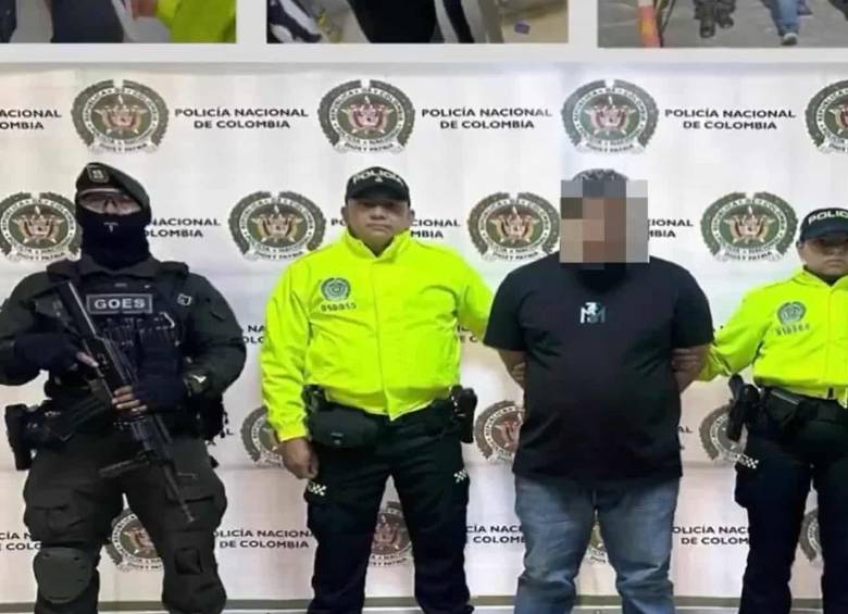 Robert Asdrua Henao Gallego sería uno de los cabecillas detrás de la organización criminal que asesinó a 7 personas en una casa en Rionegro en junio del 2024. FOTO: Policía