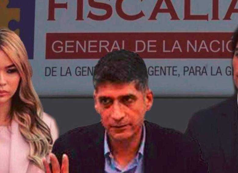 De izquierda a derecha: Day Vásquez, exesposa de Nicolás Petro; Mario Burgos, fiscal del caso y Nicolás Petro Burgos, hijo del presidente. FOTO: Archivo particular