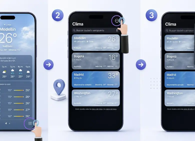Imagen ilustrativa: paso a paso para activar las notificaciones de terremotos en un iPhone desde la aplicación Clima.