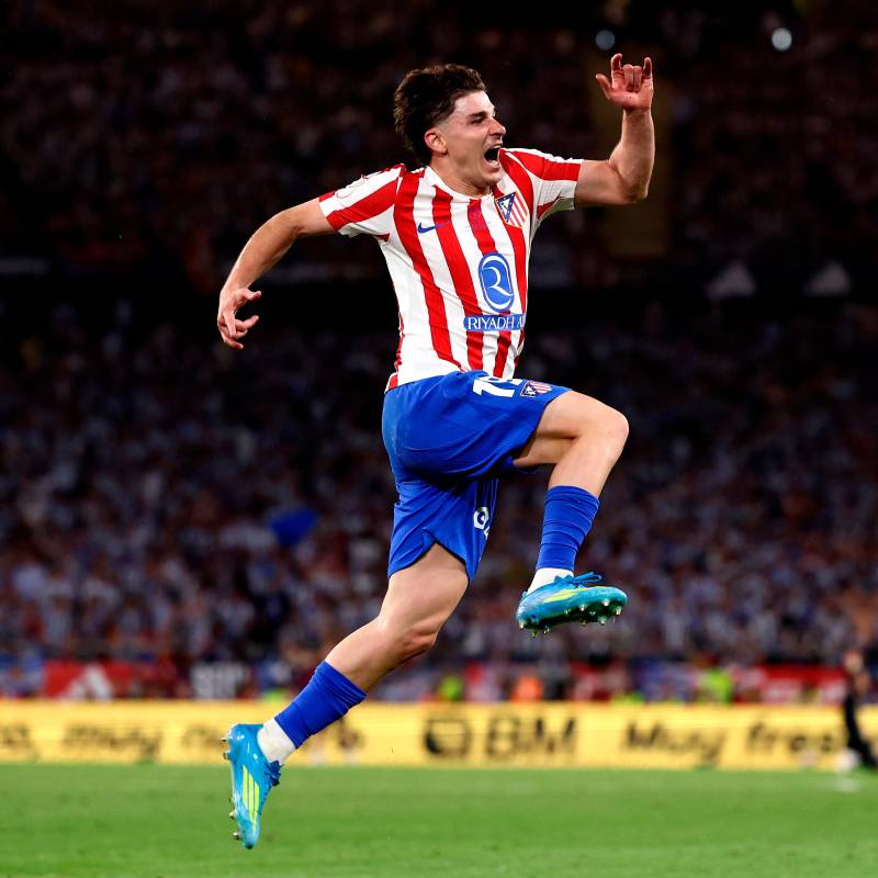 Julián Álvarez, una de las principales cartas en ataque que tiene el Atlético de Madrid para enfrentar al Arsenal de Inglaterra. FOTO GETTY
