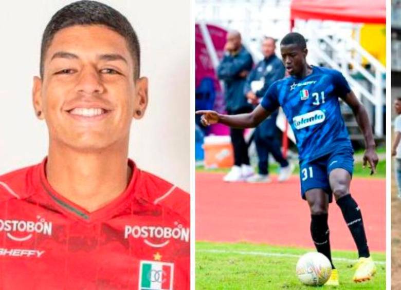 Estos son los jóvenes jugadores implicados en el caso de extorsión a estudiante española. FOTOS CORTESÍA INSTAGRAM DE DEBINSON MATEUS, SANTIAGO MERA Y GUY ESTEBAN GARCÍA