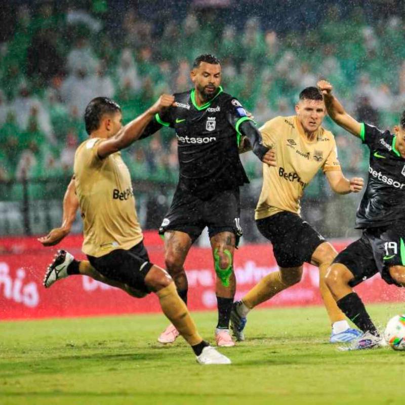 Atlético Nacional es líder del torneo, mientras que Águilas Doradas juega este martes, en el arranque de la fecha 15 de la Liga Betplay. FOTO: Camilo Suárez