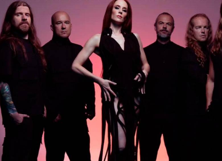 Esta es la banda de metal sinfónico Epica. Mark Jansen es el primero de derecha a izquierda. FOTO Cortesía