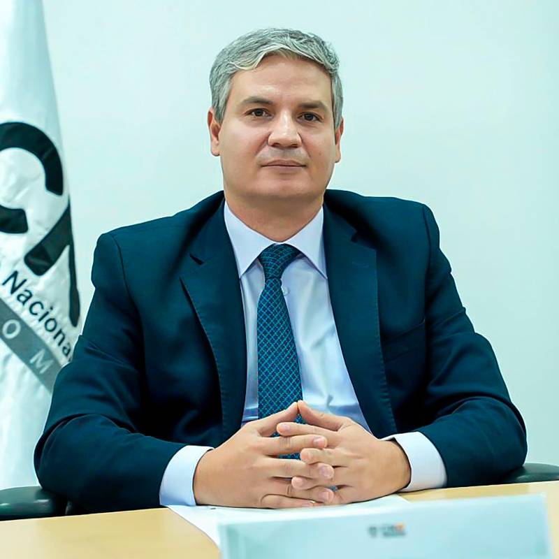 Juan Felipe Lemos nació en Andes, Antioquia, y es abogado de profesión. Pasó los últimos 12 años como congresista; ahora preside el CNE. FOTO CNE