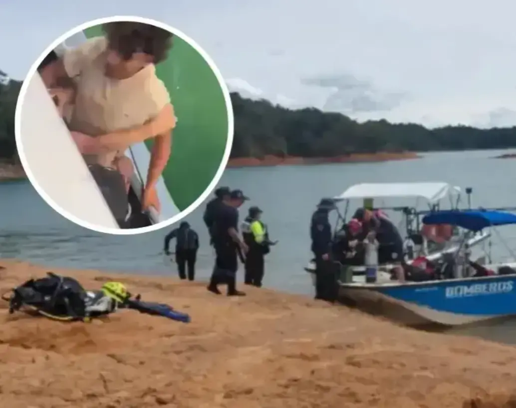 Alexander Avendaño desapareció en las aguas del embalse El Peñol-Guatapé. Días después, encontraron su cuerpo y un video difundido en redes se convirtió en prueba clave en la investigación del hecho. Fotos: captura de video y Dagran.