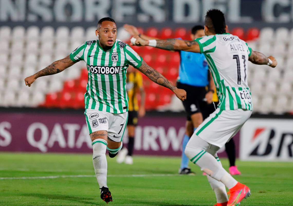 Atlético Nacional se impuso de visita y se trae buena ventaja para el partido de vuelta de la fase 2 de la Copa Libertadores. Foto: EFE