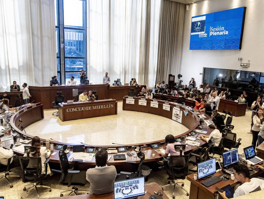 Imagen de referencia de las sesiones del Concejo de Medellín. Foto: EL COLOMBIANO