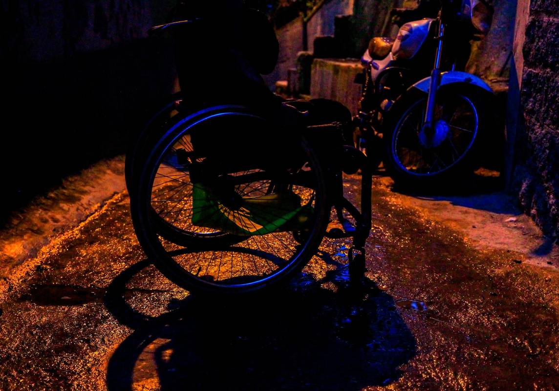 Luis Eduardo Rivera Rivera, lleva varios años capoteando la vida y realizando deporte desde su silla de ruedas. Foto : Camilo Suárez Echeverry