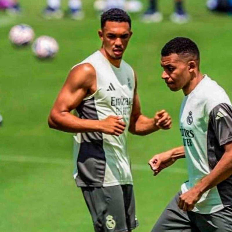 Esta es una de las imágenes en las que se ve al francés Kylian Mbappé tras el regreso a entrenamientos con el Real Madrid en el Mundial de Clubes. FOTO TOMADA X @MadridXtra
