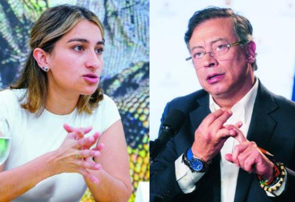 Laura Sarabia y el presidente Gustavo Petro. Fotos: cortesía