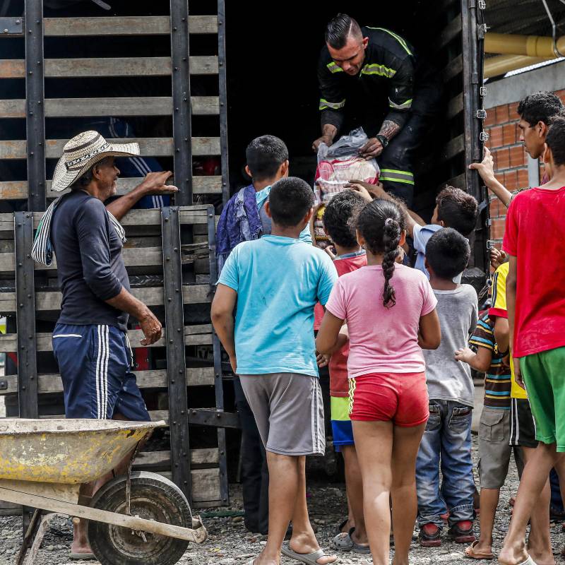 Imagen de referencia de comunidad desplazada del municipio de Tarazá. FOTO: Archivo EL COLOMBIANO