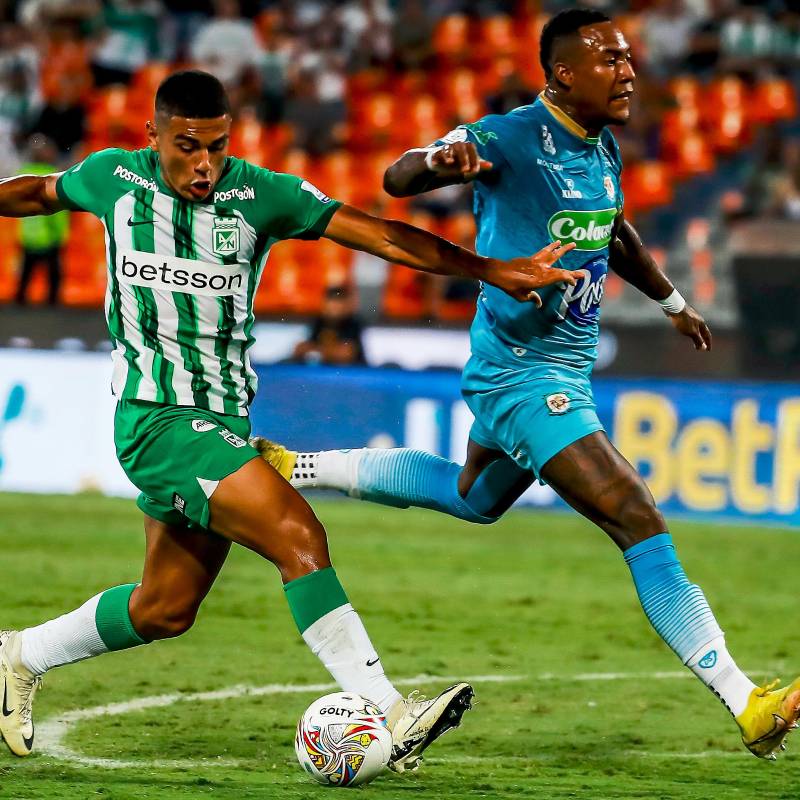 Emilio Aristizábal hizo 12 goles con Fortaleza y podría ser jugador importante para Nacional en 2026, aunque analizan la opción de que vaya a otros clubes. FOTO JAIME PÉREZ