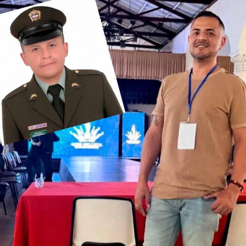 El patrullero Álvaro Jair Pístala Garrido y David Rodríguez Gómez, funcionario del ICBF, secuestrados el mismo día en Nariño y La Guajira. FOTOS: CORTESÍA.