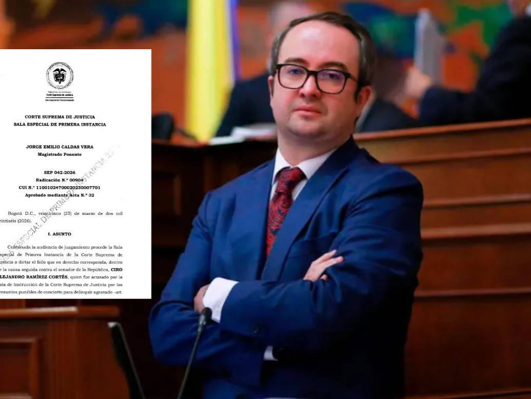 Ciro Ramírez, senador del Centro Democrático, fue condenado en primera instancia por la Corte Suprema. FOTO: Colprensa