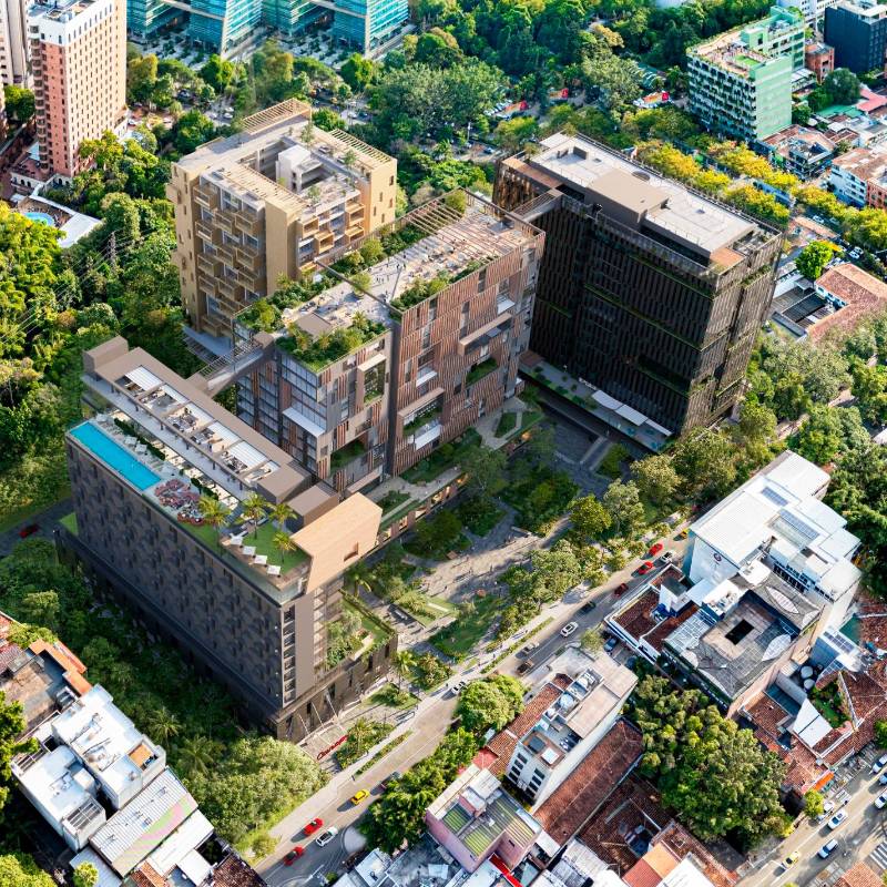Distrito Palermo será uno de los desarrollos urbanos más grandes de Medellín, con una inversión cercana a $1 billón para integrar cultura, vivienda, hotelería, comercio y espacio público. FOTO cortesía