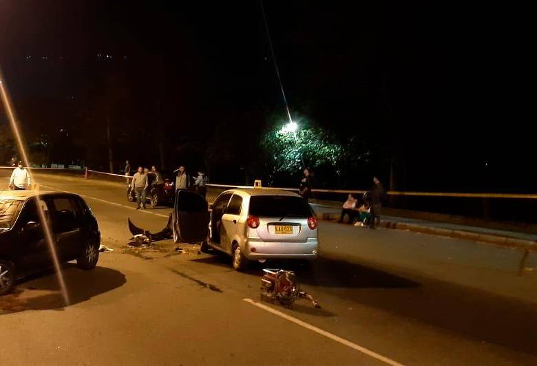 El episodio involucró tres vehículos, según las autoridades de tránsito. FOTO: Cortesía