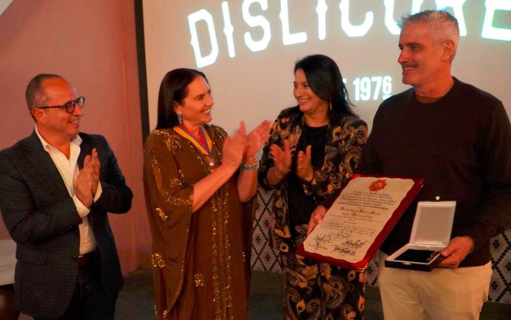 En la foto: Juan Espinal, Luz María González de Bedout, Paola Olguín y Juan Martín González de Bedout. CORTESÍA DISLICORES. 