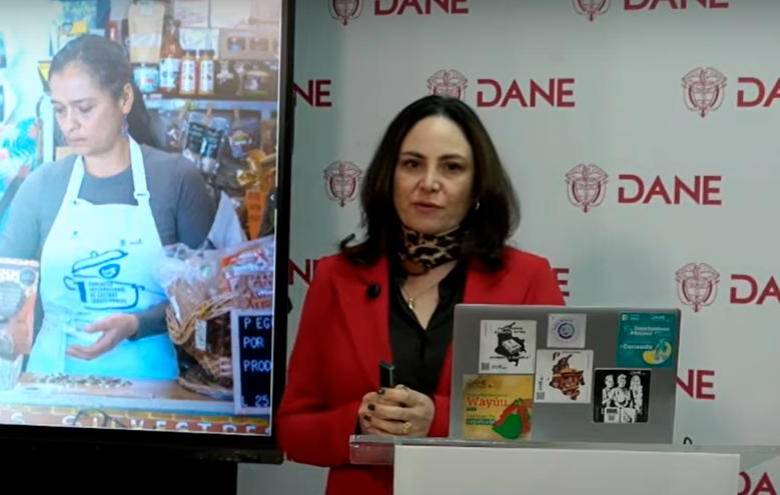 La directora del Dane, Piedad Urdinola, presentó las cifras del IPC a julio de 2025. FOTO tomada de YouTube