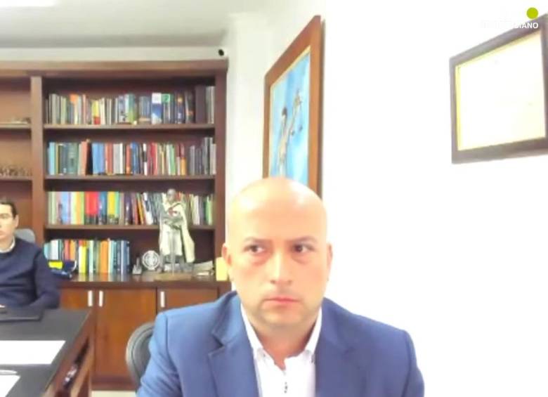 Juan David Palacio, exdirector del Área Metropolitana, imputado por corrupción. FOTO: CAPTURA DE VIDEO