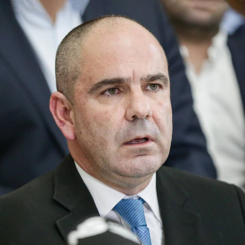 Gabriel Vallejo, director del Centro Democrático, defendió la continuidad del partido y explicó por qué la senadora María Fernanda Cabal continuaría en la colectividad. Foto: Colprensa - Catalina Olaya 