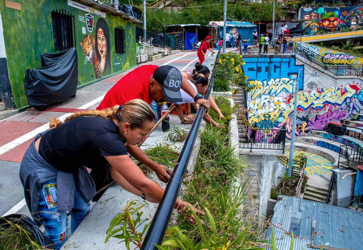 Los jardines recibieron una atención especial por parte de todos los voluntario. Foto: Juan Antonio Sánchez Ocampo