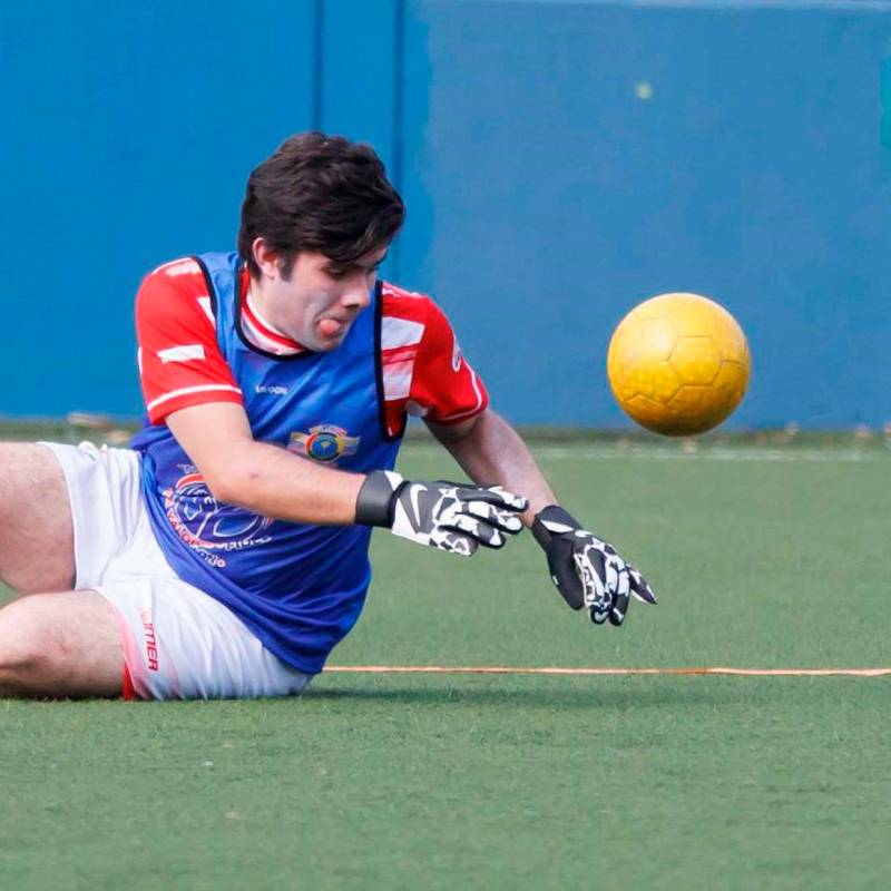 Juan Antonio Aristizábal, arquero de Imer Rionegro, quien compite en la Copa Valores Fides-Panathlon Medellín. FOTO CAMILO SUÁREZ 