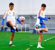 El antioqueño Juan Manuel Rengifo y el tolimense Daniel Arcila esperan el guiño de Néstor Lorenzo para jugar. FOTO <b><span class=mln_uppercase_mln>CORTESÍA FCF</span></b>