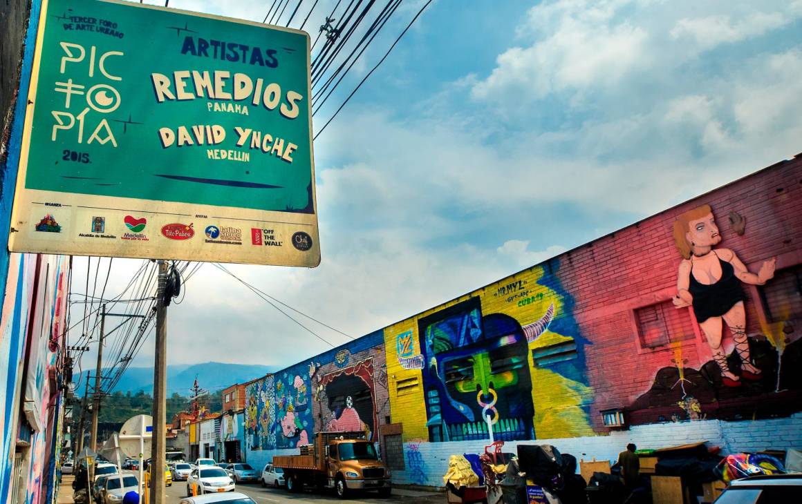 Las fachadas del barrio Colombia han servido de lienzo a varias ediciones del Festival Pictopía, que reúne a grandes exponentes del grafiti local y foráneo. Fotos: Camilo Suárez.