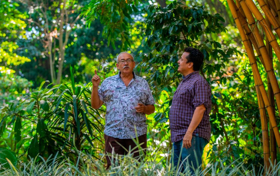 Los botánicos Álvaro Cogollo y Álvaro Idárraga. Foto: Camilo Suárez