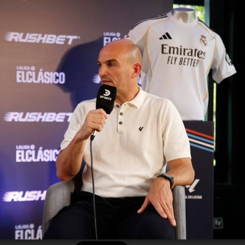 Esteban Cambiasso durante su visita a Medellín. FOTO CORTESÍA
