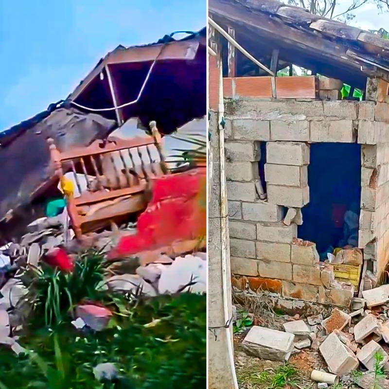 Las administraciones municipales de Uramita y Frontino avanzan en la verificación de daños por el temblor. FOTOS: Captura de video